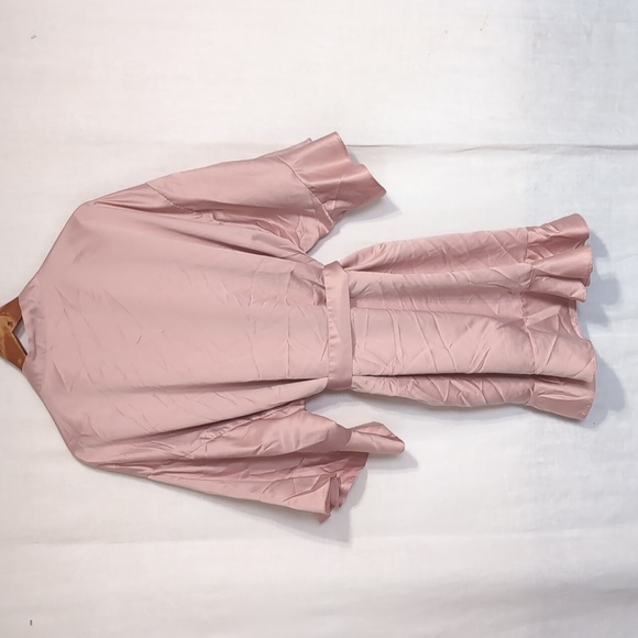 Serra Dusty Rose Pink Ruffled Satin Robe Size Large/Extra Large - Picture 5 of 5